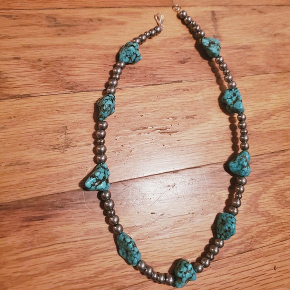 Handmade Beaded & Turquoise Necklace - Picture 1 of 1